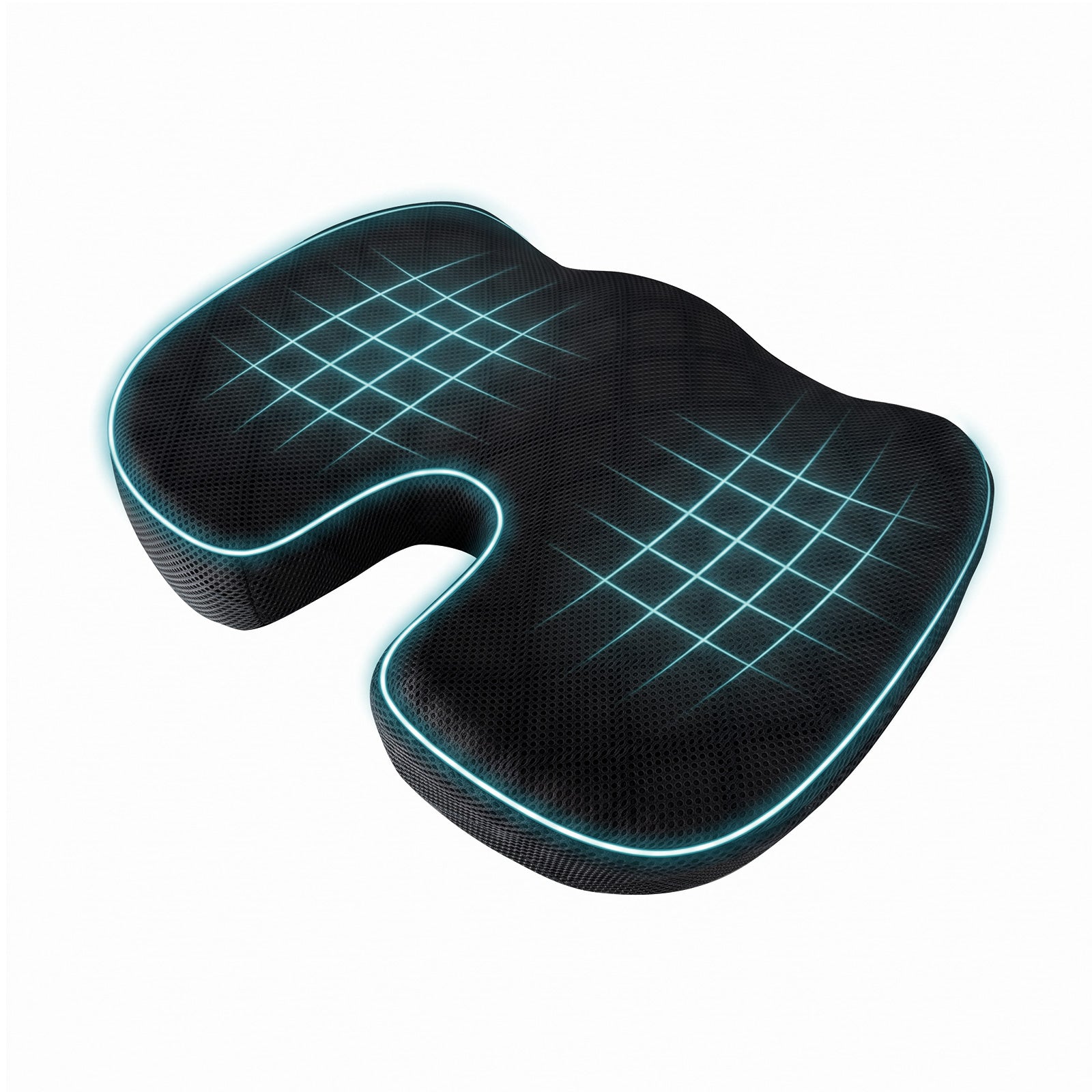 Nalqet Ergonomic Seat Cushion, Memory Foam Pad for Lower Back and Tailbone Comfort, Perfect for Office Chair, Car Seat, Airplane, or Bleacher Use, Relieves Pressure for Those Who Sit All Day