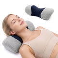 Nalqet Neck Pillow with Peanut-Shaped for Neck and Back Pressure Relief, Ideal for Side Back Stomach Sleepers, 12.6×5.1 inch, Blue-gray