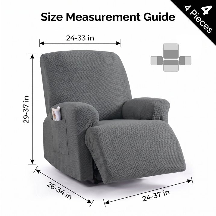 Nalqet Spandex Sofa Slipcovers for one person seat– Washable Non Slip Furniture Protector Couch Cover for Pets and Dogs Cats
