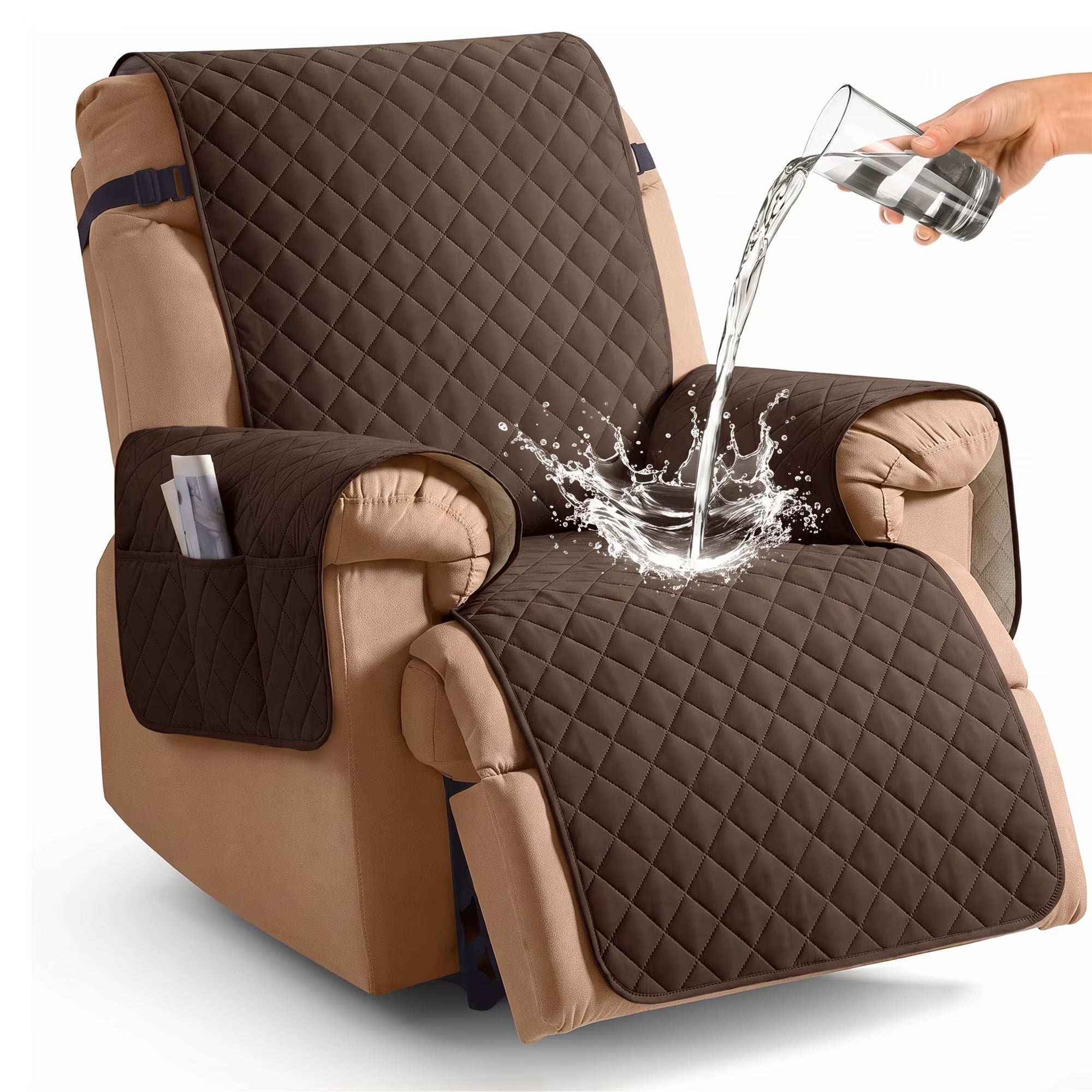 Nalqet Waterproof Sofa Slipcovers for one person seat– Washable Non Slip Furniture Protector Couch Cover for Pets and Dogs Cats