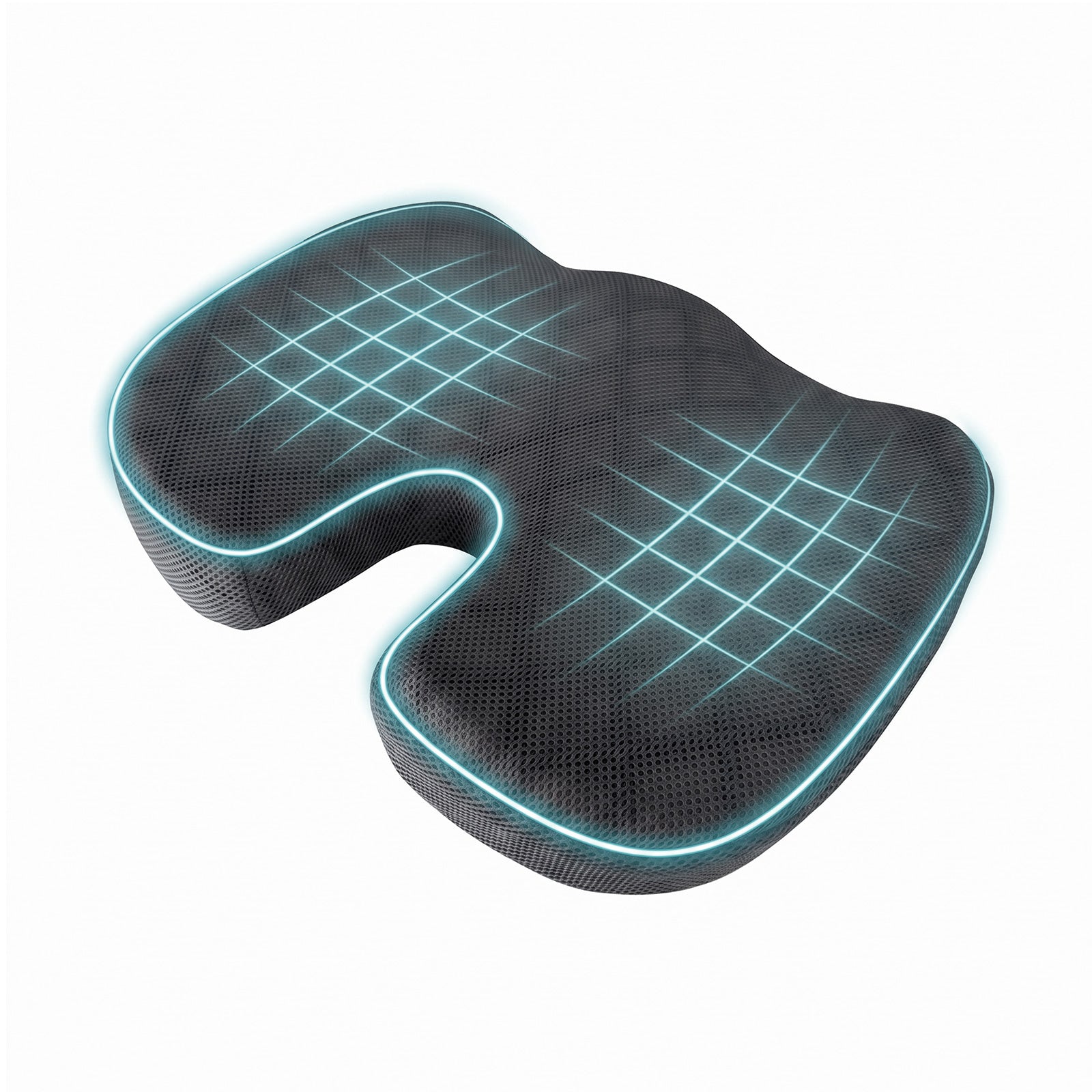 Nalqet Ergonomic Seat Cushion, Memory Foam Pad for Lower Back and Tailbone Comfort, Perfect for Office Chair, Car Seat, Airplane, or Bleacher Use, Relieves Pressure for Those Who Sit All Day