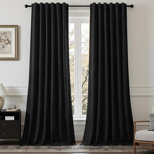 Nalqet 2 Panels Velvet Curtains for Home