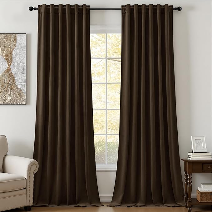 Nalqet 2 Panels Velvet Curtains for Home
