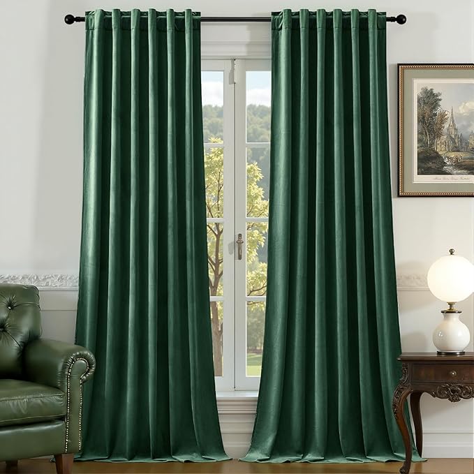 Nalqet 2 Panels Velvet Curtains for Home