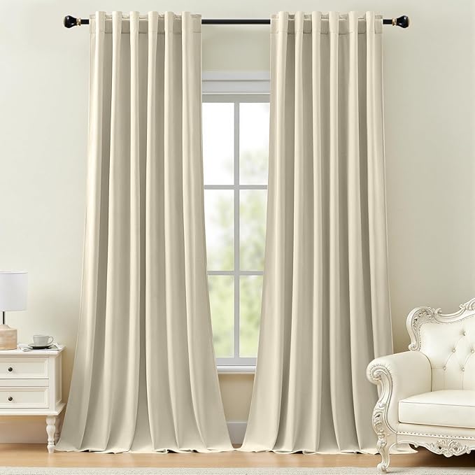 Nalqet 2 Panels Velvet Curtains for Home