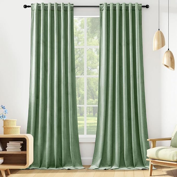 Nalqet 2 Panels Velvet Curtains for Home