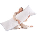 Nalqet 20x54 Adult Body Pillow with Shredded Memory Foam – Firm Support for Side Sleeping and Pregnancy, Soft Feel with Removable Washable Cover