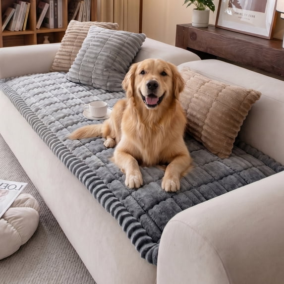 Nalqet Plush Sofa Slipcovers for 2 Cushion Couches