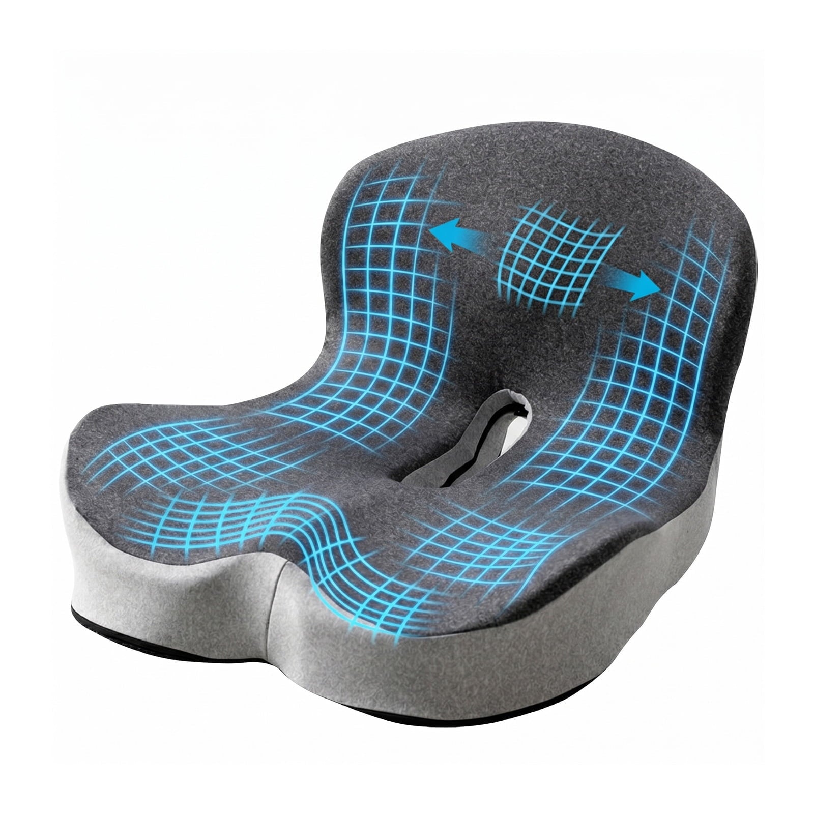 Nalqet Comfort Gel Memory Foam Seat Pillow, Ergonomic Lumbar Support for Office Chair, Car Seat and Wheelchair