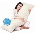 Nalqet Petal Pattern Quilted Body Pillow, 20×54 inch Soft Memory Foam Filled Long Pillow for Bed, Couch, Living Room