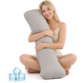 Nalqet Weighted Body Pillow for Adults,Firm Body Pillow Filled with Glass Beads and Shredded White Memory Foam, Anti-Slip Heavy Design, Comfort Support for Side Sleepers with Washable Cover